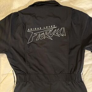 Adidas Women's Black and White Jumpsuit